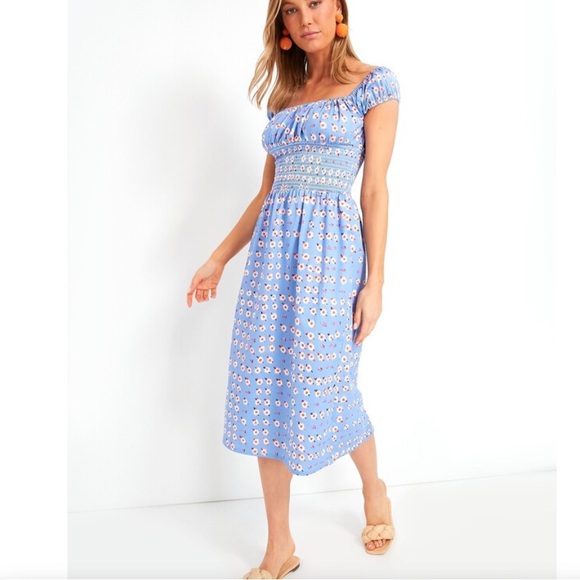 Autumn Adeigbo Blue Daisy Olivia Dress